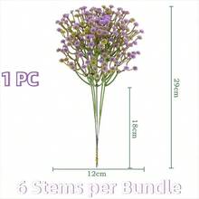 40/18/10pcs Artificial Baby's Breath, Suitable For Table Decoration, Valentine's Day, Mother's Day Gift, Wedding Bouquet And Party. Great Gift For Women, Also Suitable For Home, Bedroom, Bathroom And Garden Decoration, As Well As DIY Bouquet. - Purple - View 9