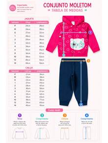 6-Piece Children's Fleece Set For Girls (Ages 1-16) - Winter - 3 Jackets + 3 Pants - Comfortable Girls' Clothing - Immediate Shipping - Zippered Sweatshirts - Nhiều màu - Xem 3
