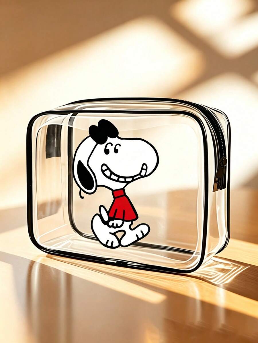Snoopy 造型簡單卡通收納袋,輕便旅行便攜收納袋,男女通用休閒日常多功能收納袋,旅行戶外運動收納袋 - 彩色 - 查看 1