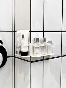 5/10/15pcs Multifunctional Space-Saving Adjustable Bracket - Wall-Mounted Storage Rack Suitable For Kitchen Spice Bottles And Bathroom Cosmetics - Mom's Daily Essential Ideal Mother's Day Gift - White - View 5