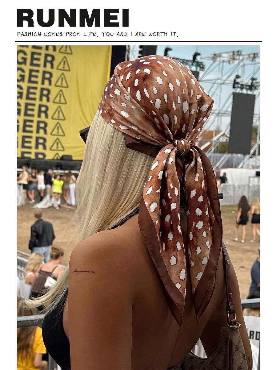 1pc Boho Fashion Paisley Print Women's Bandana, Casual Versatile Scarf/Shawl For Spring/Summer, Suitable For Daily Wear And Outings