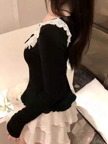 Women Tops - Black - View 6