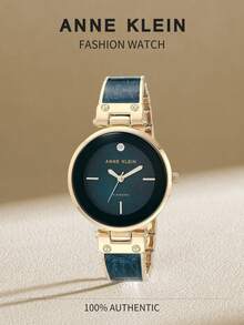 Anne Klein Đồng hồ nữ mặt đính đá và ngọc trai. - Màu xanh hải quân - Xem 1