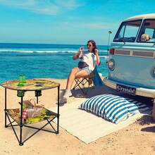 Crystals 3Pc Foldable Camping Table & Chair Set - Coklat - View 5