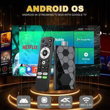 VELEC I96 D16 電視棒，超 4K UHD ATV，配備 [8GB RAM+128GB ROM]，內建雙頻 WiFi，由 Android ATV 智慧電視棒驅動，適用於 Android 電視棒、電視和投影機 4K HD 串流設備，全志 H313 - 黑色 - 查看 5