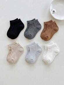 24/12/6 Pairs Soft Baby Socks, Breathable Mesh Design, Toddler Boys Socks, Knitted Breathable, Comfortable Stretchy Breathable Daily Socks, 0-36 Months, Suitable For Spring/Summer Everyday Wear, Baby Socks, Toddler Boy Socks, Infant Socks, Ankle Socks, Breathable Socks, Christmas Gift, Back To School Gift, Newborn Essential Set - Multicolor - View 3