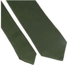 Set Of 5 Light Gray Formal Ties For Groomsmen, Weddings, Events, And Conferences - 橄欖綠 - 查看 5