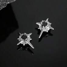 Polaris Diamante Negro Magnético [Clip para Oreja] - Negro - Ver 2