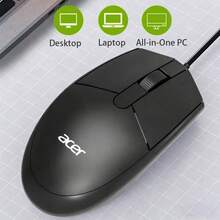 Acer Mouse berkabel OMW910 - Akurat dan sensitif, ergonomis, nyaman digenggam, cocok untuk penggunaan bisnis dan rumahan, ideal untuk penggunaan di kantor. - View 3