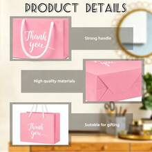 10pcs Brown Kraft Paper Bags With Handles, Solid Color Gift Bags, Small Portable Shopping Bags, Suitable For Boutiques, Weddings, Christenings, Birthday Parties, Gift Bags, Bridesmaids Bags, Mother's Day, Graduations And Other Occasions - Brown - View 6
