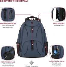 1900 Scansmart Tsa 17 Mochila para laptop Mochila para portátilUnisex adulto - Blanco/Negro - Ver 3