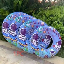 1pc Pink Unicorn Inflatable Swimming Ring Cute Cartoon Pool Float Summer Beach Water Toy For Kids - Pink - View 8