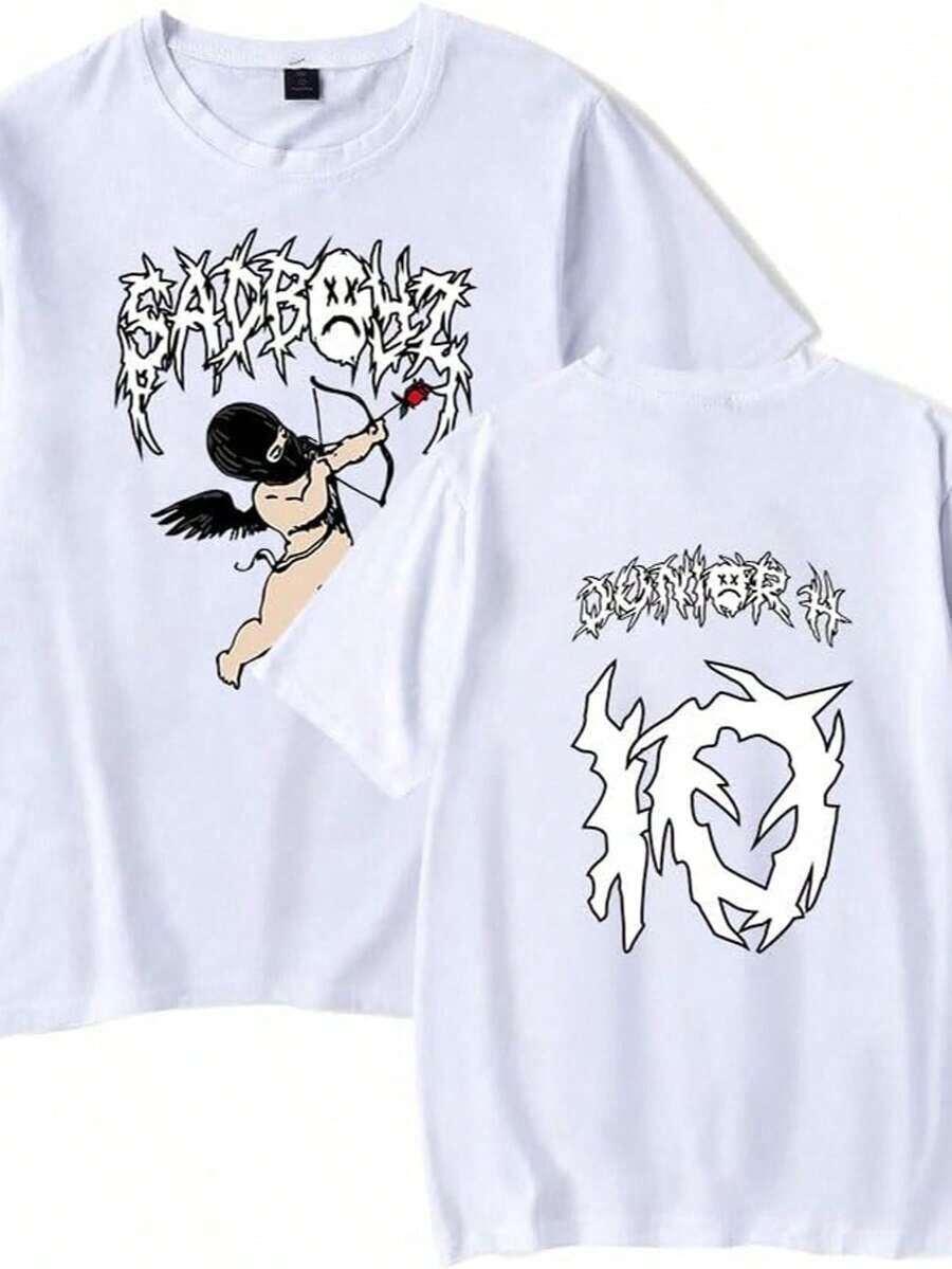 Sad Boyz T-Shirt - 酒紅色 - 查看 1