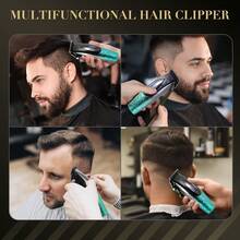 Hatteker 1pc Charging Base Hair Clipper, Home Electric Hair Trimmer With Adjustable Speed, LCD Display Electric Shaver - View 10