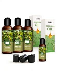 100ml Pure Castor Oil, High-Quality Essential Oil, Suitable For Home Aroma Diffuser, Humidifier, Rattan Diffuser And Lamps | Ideal For Aromatherapy, Humidifier | Daily Use, Elegant Fragrance, Father's Day Gift - Castor Essential Oil - View 1