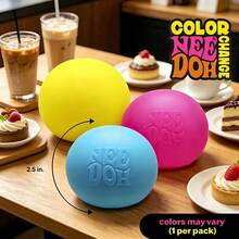 NeeDoh Schylling 2.5 Inch Nee Doh Color Changing Stress Relief Ball, Super Soft Squeeze Toy, Temperature Sensitive Fidget Toy For Anxiety/ADHD/Autism, Random Color (1 Piece) - Multicolor - View 1