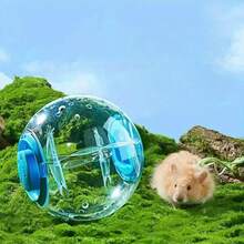 1pc 4.7/6.29 Inch Transparent Breathable Hamster Running Ball, Quiet Non-Slip Rolling Exercise Toy For Hamsters & Golden Bears, Stress Relief Interactive Small Pet Supplies, Outdoor Workout, Easy To Clean, Boost Pet Activity & Health - Multicolor - View 2