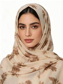 New Spring/Summer Women's Modest Hijab, Plant Dye Tie-Dye Gradient Soft High-Quality Daily Wear Muslim Headscarf Hijab Scarf Shawl - Multicolor - View 3