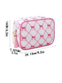 Customizable Makeup Bag, Zipper Design Large Opening Makeup Bag, Personalized Name And Text, Reusable Makeup Bag, Suitable For Toiletries, Skincare Products And Accessories, Perfect For Travel And Dorm, Personalized Toiletry Bag, Ideal Gift For Girlfriend - Multicolor - View 9