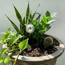 8pcs Fairy Garden Accessories - 4 Sets Miniature Garden Decor, Disco Ball Glitter Theme Mini Fairy Magic Decorations, Micro Landscape Potted Plant Stakes - Indoor & Outdoor Use - Garden Floor Planting - View 7