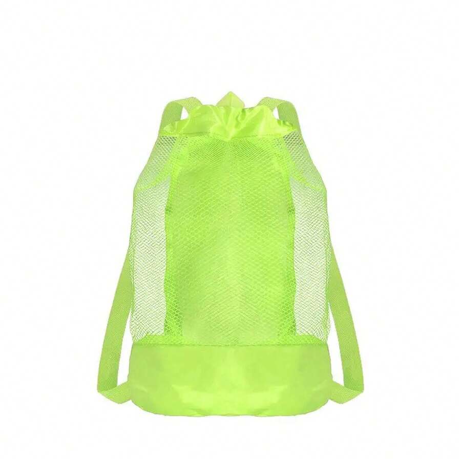 1 Children's Beach Backpack, Waterproof, With Adjustable Drawstring, For Collecting Shells And Storing Toys. - 淺綠色 - 查看 1