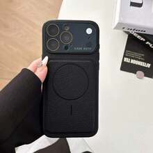 Compatible con IPhone 17 Pro Max Funda con Magnético [Protector Completo de Lente de Cámara] Funda de Teléfono Compatible con IPhone 12 13 14 15 16 17 Pro Max, Negro - Negro - Ver 3