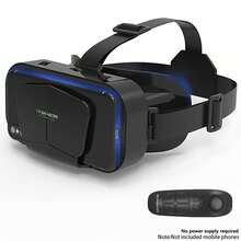 YIYI 虛擬實境 VR 頭戴式 3D 鏡片穿戴裝置，附 VR 遙控功能，適用於電視、電影和電子遊戲，兼容 iOS 和 Android 系統，支持 4.7-7 英吋螢幕 - 彩色 - 查看 5