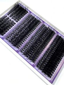 Soft Lightweight 20 Rows D Curl Lash Clusters With Bottom Lashes And Lash Spikes Manga Mink Strip Lashes DIY Spiky Individual Volume Eyelash Extensions - D - View 3