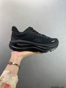 Hoka One One Bondi 9 Road Running Shoes, Breathable, Lightweight, Cushioned, Anti-Slip, Suitable For All Seasons, Black Color, Men & Women, Max Cushion - Black - View 4