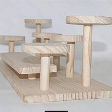 Estantería de almacenamiento de escritorio de madera minimalista de varios niveles para el hogar, soporte para decoración de figuritas y exhibición de plantas en maceta - Ver 5