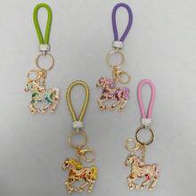 1PC Cartoon Key Ring Lovely Animal Horse Shape Pendant Keychain For Bag Key Accessories For Friends Gift - A1 - Ver 8