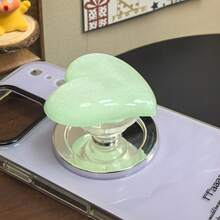 彩色闪光心形磁性手机支架，带磁性指环，适用于所有手机，可倾斜放置，也可作桌面支架使用。 - 彩色 - 查看 14
