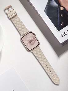 1 条 Apple Watch 表带，简约时尚，女士米色表带，兼容 Apple Watch 表带 38/41/40/44/45/42 毫米系列 9 8 7 6 5 4 3 2 1 - 杏色 - 查看 5