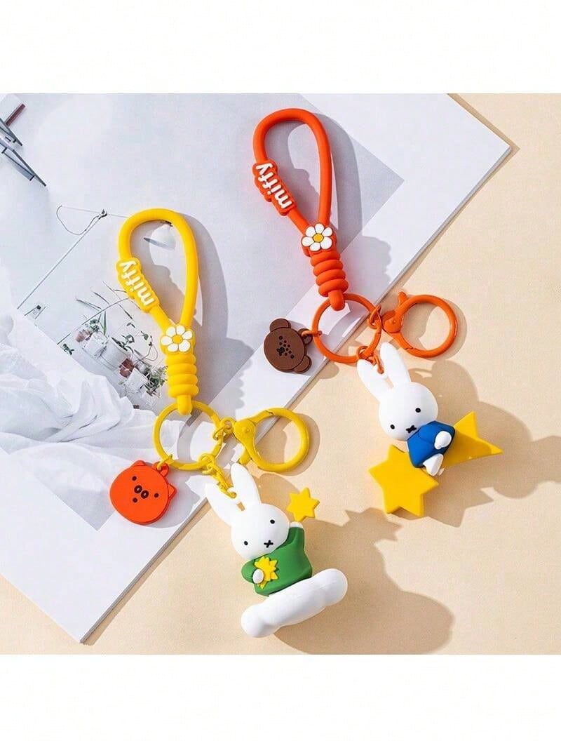 MIFFY 月光派對鑰匙圈－官方授權珠寶飾品，夢幻星空設計，精緻夜間美學，適合掛在包包或鑰匙上，適合作為禮物、節日與派對配件 - 藍色 - 查看 1