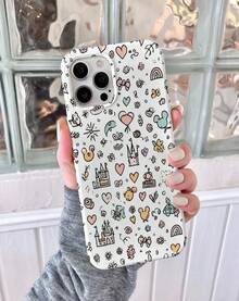 [Expédition 24h depuis DE/FR/ES] [Expédition locale 24h] Étui mignon à gribouillis pour Apple 17 16 15 Pro Max, étui de téléphone à motif de dessin animé, couverture esthétique inspirée, design pastel kawaii, cadeau pour elle TD-0327-Y5PPSamsung 23 24 25 26 - 1 image - Voir 2
