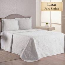 Luxury Bedspread For All Sizes + 2 Pillowcase Kit - Lots Of Elegance & Style! - White - View 1