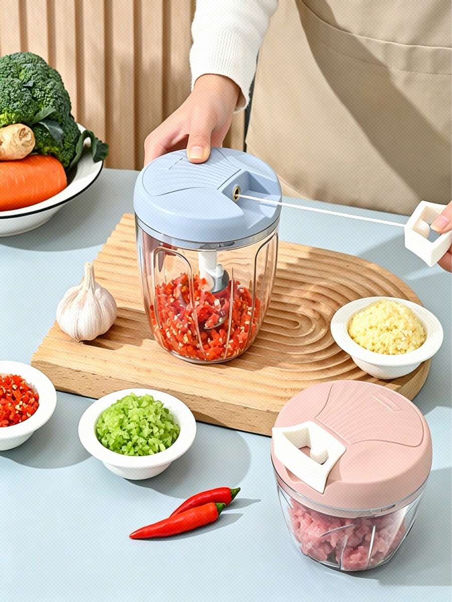 1pc Multi-Function Manual Garlic Chopper & Meat Grinder Kitchen Tool - Multicolor - View 1