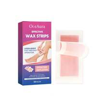 OceAura 30pieces/Box Fragrance Wax Strips Series - Blueberry/Aloe/Rose/Tangerine Four Scents Gentle Non-Irritating Soothing Remove Excess Hair Long Lasting Smooth Professional Painless Cold Wax Strip - Rose - View 3