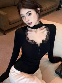 Women Tops - Black - View 5