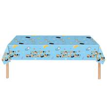 New  Blue Dog Brui Party Disposable PE Tablecloth, Cartoon Theme Party Decoration - Multicolor - View 5