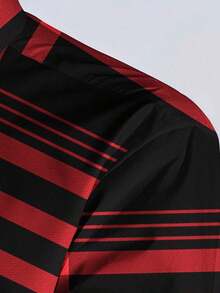 Camisa de manga larga con botones, a rayas y a cuadros, de estilo casual y de negocios para hombres.Camisa formal para hombres.Camisa a cuadros para hombres.Adecuada para uso diario, ir al trabajo, salir, fiestas.Se puede combinar con pantalones de traje o traje.Estampado aleatorio. - Negro - Ver 10
