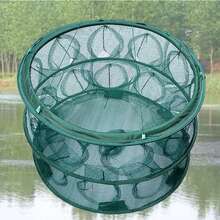 Folding Fishing Net, Convenient For Carrying Outdoor Fishing Nets For Catching Shrimp. - Dark Green - View 3