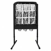 9-Hole Pitching Net Strike Zone 21.3*21.3 In Baseball Softball Pitcher Training Equipment 99-115cm Adjustable Heights - Black - View 11