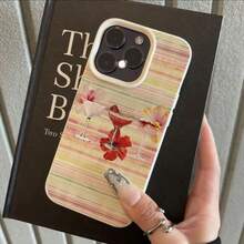 1 buah Casing Ponsel Motif Garis-garis Minuman Es Musim Panas Bahan TPU, Kompatibel dengan iPhone 17 Pro Max/17/16 Pro Max/15/13/12/11, S20 FE/A15/S24/A55, Note 11/12/13 Pro, Pelindung Ponsel Lembut Anti Jatuh yang Melindungi Seluruh Bagian - Putih - View 2