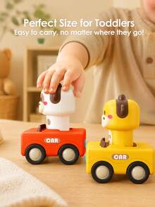 Push & Go Friction Powered Animal Race Cars, Game Vehicle Set, Toy Cars For Kids, Perfect Gift For Boys & Girls, Baby Toys, Back To School - Multicolor - View 6