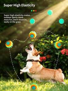 耐用狗咬骨，適合強咬犬的堅韌咀嚼玩具，熱塑性橡膠材質，適用於小型犬與中型犬，有助於緩解無聊與破壞性咀嚼行為，完美的節日禮物 - 彩色 - 查看 3