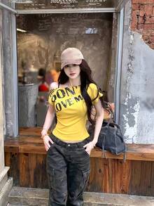 Women Tops - Yellow - View 5
