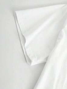 Camiseta de Mujer con Estampado de Gato Adorable, 100% Algodón, Manga Corta, NC-12396, Blusa para Salir para Mujer - Blanco - Ver 5