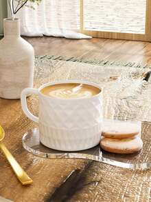 1pc/Acrylic Decorative Board, Transparent Coaster, DIY Storage Tray, Heat-Resistant Mat, Asymmetrical Placement Prop, Minimalist Style, Can Be Used As Gift For Easter, Thanksgiving, Christmas, Children's Day, Graduation Season And Back To School - Round - View 3