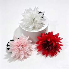 Multi-Color Floral Hair Bands, Non-Slip & Gentle On Hair, 4pcs Set For All Hair Types, Bohemian Polyester - Multicolor - View 2